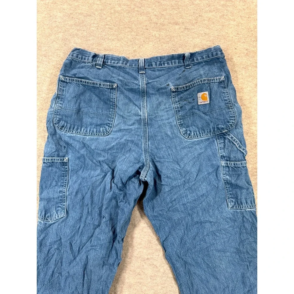 Carhartt Loose Dungaree Fit Jeans Mens 36x32 Blue Denim Cotton Straight Leg